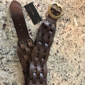 BCBG Maxazria Brown Leather Belt